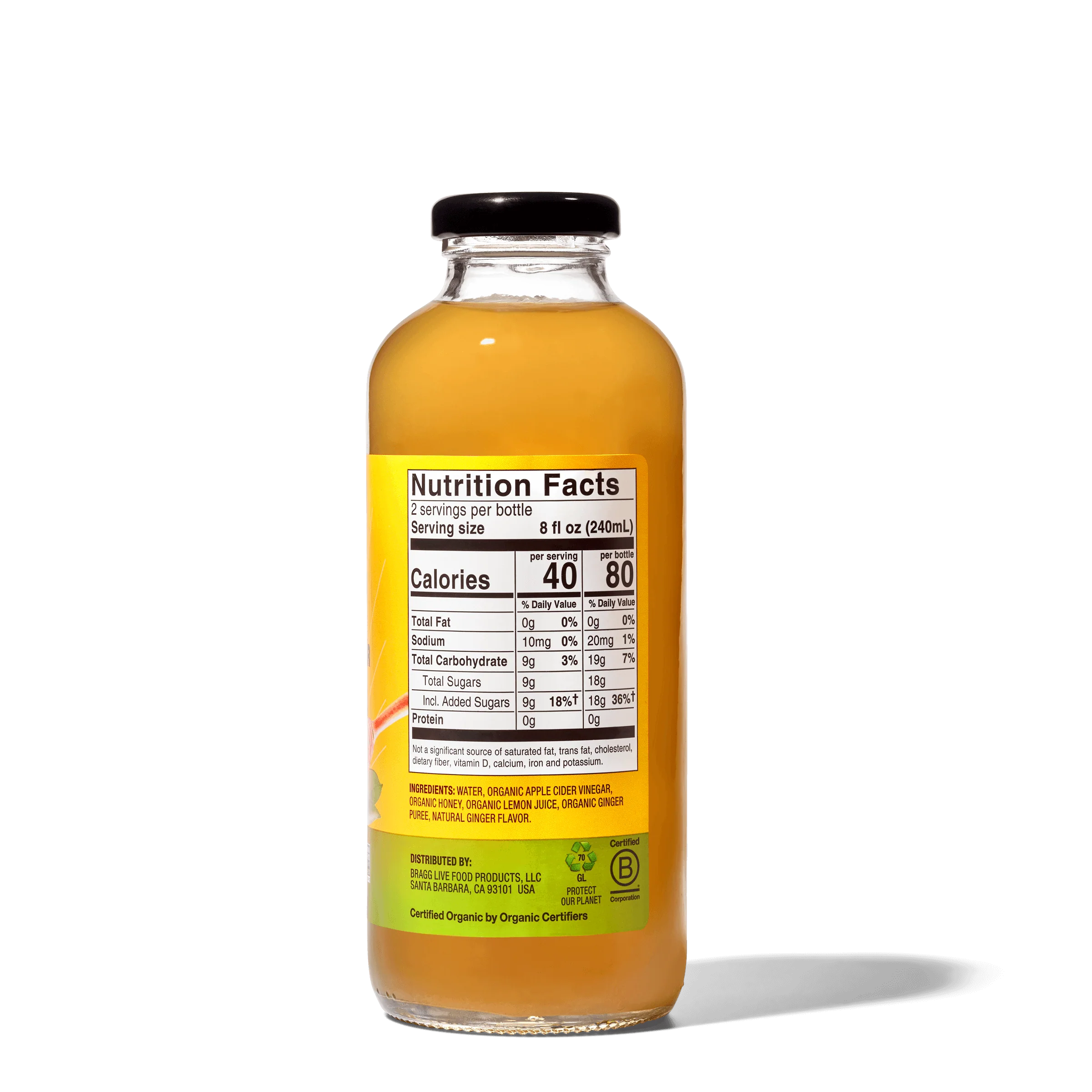 Apple Cider Vinegar Refresher, Ginger Lemon Honey, 2 Pack - Image 3
