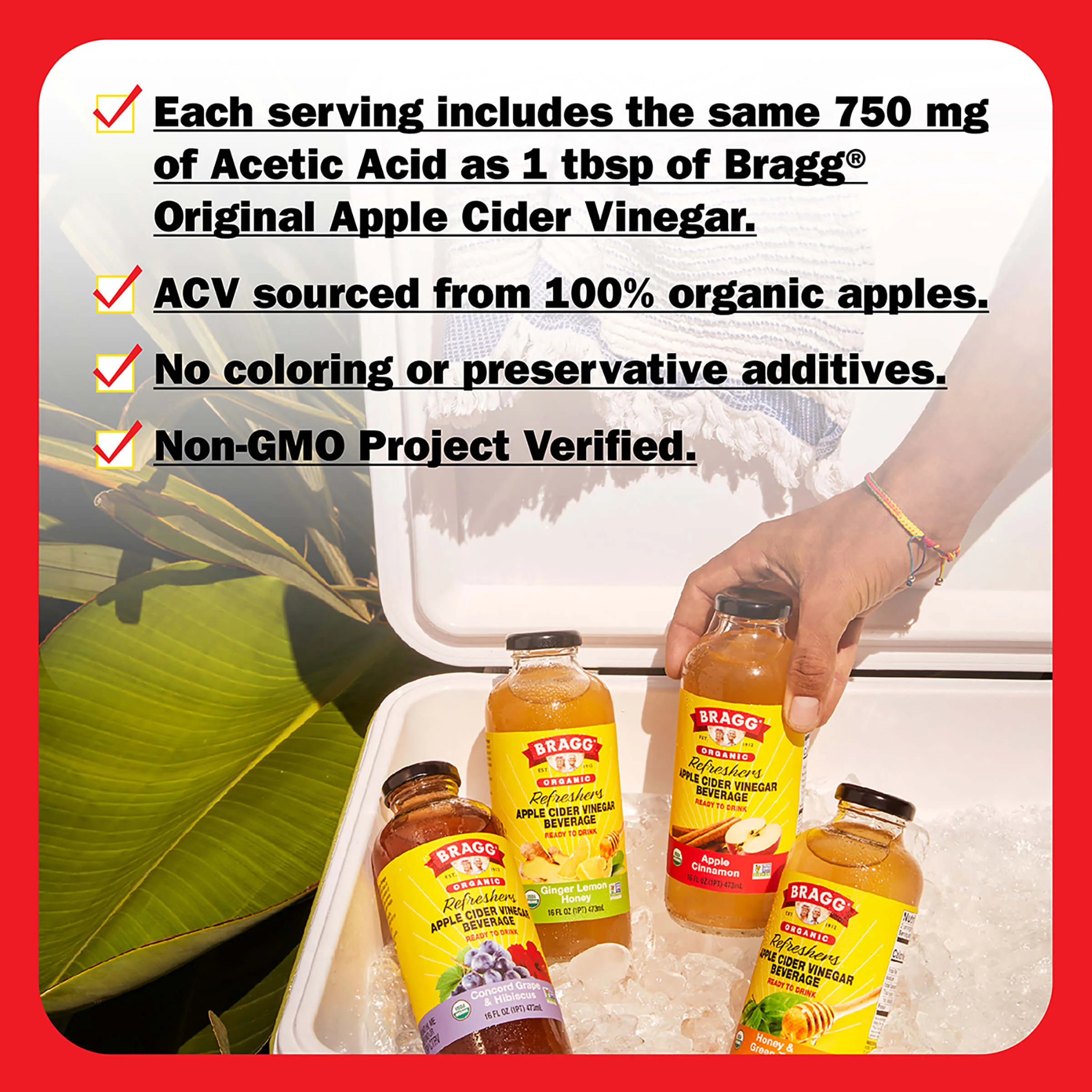 Apple Cider Vinegar Refresher, Honey Green Tea, 2 Pack - Image 7